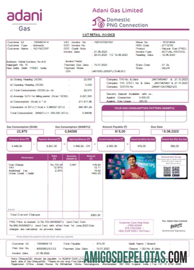 Projeto de lei de serviços públicos de Adani, SCR exemplo real